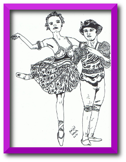 kleurplaat balletdansers