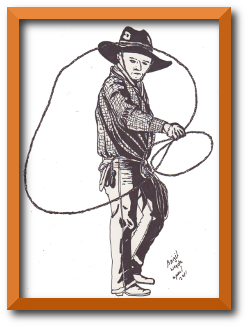 tekening van een cowboy
