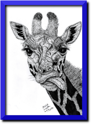 tekening van een giraf