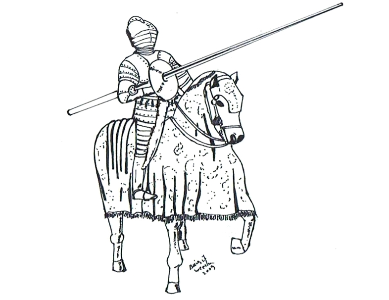 een ridder op paard