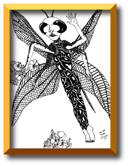 tekening van een insectenelf